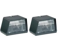 RING Small Black Number Plate Lamp Complete With Fitted E Approved Bulb (Pack of 2)