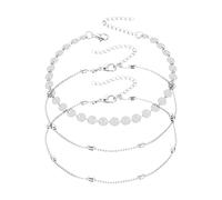 Ring Spanner The Anklets for Women, Filled with Personalised Gift Anklets on the Beach Statement Chain (Silver, One Size)