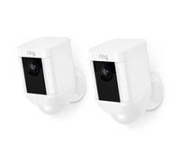 Ring Spotlight Battery Outdoor Security Camera & Spotlight 2-Pack White Bundle