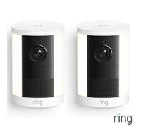 Ring Spotlight Cam (2Nd Gen) Battery Security Camera 2 Pack, Retinal 2K, Motion Spotlights, Two-Way Talk, Built-In Siren, White