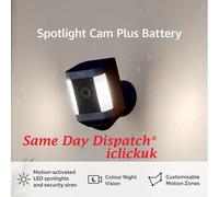 Ring Spotlight Cam Plus Full HD Smart Home Security Camera Battery Powered Black