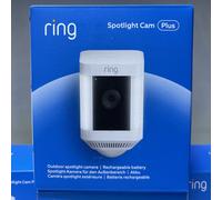 Ring Spotlight Plus Security Camera - HD Floodlight Cam - Battery - White- NEW