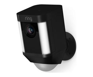 Ring Spotlight Stick Up Cam | Battery Outdoor HD Security Camera with Light - Black