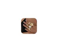 Ring Stacks for Women Boho Prearl Flower Ring Adjustable Rings Beach Jewelry Summer Accessories Anniversary Birthday Gifts Gifts for Women, No Gemstone
