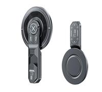 Ring Stand Finger Grip - 9.85 x 5.7 cm Aluminium Alloy 360° Rotating Holder Foldable Double Magnetic Phone Stand for Video Calls, Live Streaming, Travel and Navigation