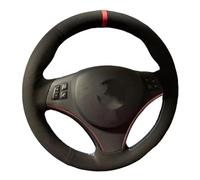 Ring Steering Wheel Cover For BMW For E81-E82 For E84 For E87-E88 For E90-E93 For 335i 2005-2013 Soft Sue Leather Car Steering Wheel Cover Wheel Sleeve Protector(Red Thread)