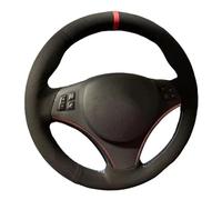 Ring Steering Wheel Cover For BMW For E81-E82 For E84 For E87-E88 For E90-E93 For 335i 2005-2013 Suede Leather Car Steering Wheel Cover Wheel Sleeve Protector(Red Thread)