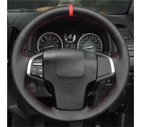 Ring Steering Wheel Cover For Isuzu For D-Max For MU-X 2013-2020 For Holden For Colorado For AU 2012-2019 Anti-Slip Leather Braid Car Steering Wheel Cover Wheel Sleeve Protector(White Thread)