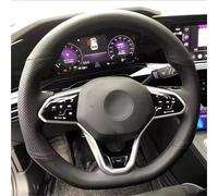 Ring Steering Wheel Cover For VW For Atlas For Golf 8 For Mk8 For Jetta For Passat For B9 For Tiguan For Sharan Microfiber Leather Car Steering Wheel Cover Wheel Sleeve Protector(Yellow Thread)