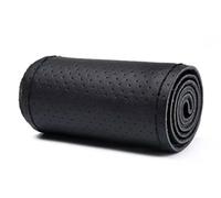 Ring Steering Wheel Cover Hand-Stitched Steering Wheel Cover 36-40cm DIY Leather Braid On The With Needles Thread Car-Styling Covers(Black Thread 38cm 2)