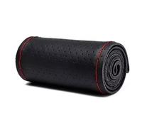 Ring Steering Wheel Cover Hand-Stitched Steering Wheel Cover 36-40cm DIY Leather Braid On The With Needles Thread Car-Styling Covers(Red Thread 38cm 2)