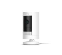 Ring Stick Up Cam Plug-In by Amazon | HD security camera with Two-Way Talk, Works with Alexa | With 30-day free trial of Ring Protect Plan | White