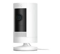 Ring Stick Up Cam Plug-In by Amazon | HD security camera with Two-Way Talk, Works with Alexa | With 30-day free trial of Ring Protect Plan | White