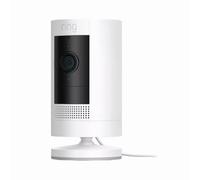 Ring Stick Up Cam Plug-In by Amazon | HD security camera with Two-Way Talk, Works with Alexa | With 30-day free trial of Ring Protect Plan | White