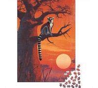Ring-tailed Lemur Perched in An Ancient Baobab Tree Jigsaw Puzzles Challenge Toy Educational Games Home Decoration for Adults& Teenager Age 14 Years Up 70x50cm/1000pcs