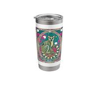 Ring Tailed Lemur Tropical Art Deco Night Design Stainless Steel Insulated Tumbler