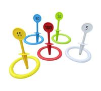 Ring Throw Game - Stackable Storage, Friendly Frame, Hook Loop Scoring Peg, Non harm Bright Colour Moulding | For Teens Youth Boys Girls Indoor Playroom School Carnival Birthday Field Day Church