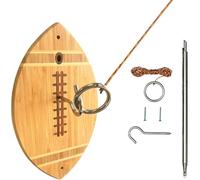 Ring Toss Game, 33 CM Hook and Ring Toss Games, Wooden Table Top Hook Toss Game, Outdoor Indoor Handmade Wooden Fast-Paced Interactive Game for Home Party