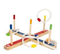 Ring Toss Game - Premium Ring Throw Challenge, Multi Throwing Games | All-Weather Indoor Entertainment Outdoor Includes 10 Target Pens Travel Friendly Storage Bag Kids Group Activities