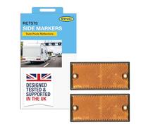 RING Twin Pack Amber Side Marker Reflectors - Easy to Install & E Approved