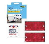 RING Twin Pack Red Rear Marker Reflectors - Easy to Install & E Approved