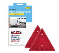 Ring Automotive Twin Pack Red Rear Triangular Reflectors - Easy to Install & E Approved