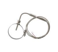 Ring Type Scalable Adjustable Hole Circle Hoop Clamp High 1250°C K Temperature Sensor 304 Stainless Steel Probe Thermocouple(Cable length 1m)