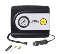 RING TYREINFLATE 10 Analogue Tyre Inflator Air Compressor with Three Adaptors - Measures in PSI, BAR and kPA