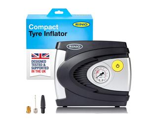 RING TYREINFLATE 610 Analogue Tyre Inflator Air Compressor with Adaptor Kit - Re