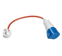 RING UK Mains Adaptor With Extension Lead - Connects Caravan Electrics to Internal 240V Power Supply
