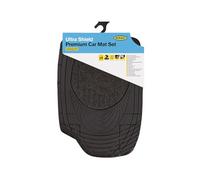 RING Ultra Shield 4000 Black Car Mats: Set of 4 With Non Slip Backing