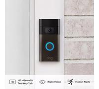 Ring Video Doorbell 1080p Camera | WiFi | Two Way Audio (2nd Gen) - Satin Nickel