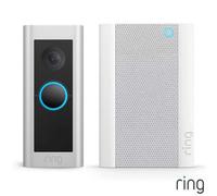 Ring Video Doorbell Pro 2 With Chime Pro, 1536P Hd Video, 3D Motion Detection, Plug-In Power, Colour Night Vision,works With Alexa
