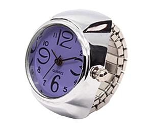 Ring Watch Ring Watch for Ring Watch for Women Ring Hands Ring (Purple, One Size)