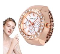 Ring Watch Vintage Finger Rings - Analog Display Ring Watchs | Accurate Round Clock Rings As Jewelry Gift For Men Women, Retro Miniature Portable Wearable Watchs Accessory, Stylish Unisex Finger