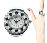 Ring Watches for Women Finger | Lightweight Finger Watch Jewelry - Crystal Clock Vintage Jewelry for Birthday Mother's Day Christmas Valentines Friends Family