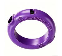 Ring Whistle Plastic Sports Whistle with Dual-Tone high & Low Frequency, Two Sizes and 2g Ultra-Light, Great for Outdoor, Hiking, Camping, Ball Game, Dog Training & Emergency Rescue. (Purple, Large)