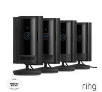 Ring Wired Indoor Camera 4 Pack In Black 1080P Hd Video, Two-Way Talk, Motion Alerts, Plug-In Power, Colour Night Vision
