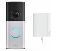 Ring Wired Video Doorbell Plus (Newest Gen) Retinal 2K with Plug-In Adaptor
