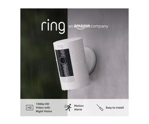 Ring Wireless Indoor/Outdoor Security Camera Battery White