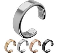 Ring Women Weight Loss, Ring Stress & Migraine Relief, Menopause Balance & Sleep Support, Fidget Toys Stress Relief (Silver-A)