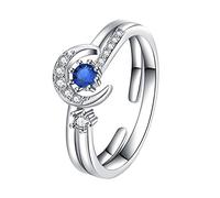 Ring Women Zircon Fresh Open Finger Copper Small Ring Inlaid Index Rings