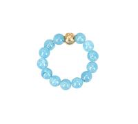 Ring Women's Stainless Steel Wide Crystal Rings for Women Girls Stackable Elastic Rope Beads Rings Gemstones Common Finger Jewellery Rings, one size, Natural stone, No Gemstone