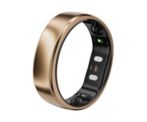 RingConn Gen 2 Air, Ultra-Thin AI Smart Ring, Size First with Sizing Kit, 10-Day Battery Life, Sleep/Heart Rate/Stress/Fitness Tracker, Compatible with Android & iOS - Size 12, Dune Gold