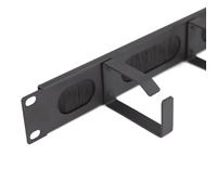 Ringed Cable Management Bar 1U With 4 Rings and Brush Data Cabinet 19 Inch Rack