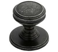 Ringed Tiered Cupboard Door Knob 25mm Diameter Pewter Cabinet Handle