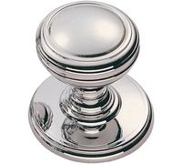 Ringed Tiered Cupboard Door Knob 25mm Diameter Polished Chrome Cabinet Handle