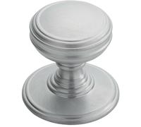 Ringed Tiered Cupboard Door Knob 38mm Diameter Satin Chrome Cabinet Handle