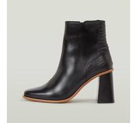 Ringer Mid Leather Boots - Black - Women 7
