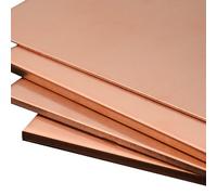RINGGLO 99.9% T2 Pure Copper Sheet, 300X300X0.5MM, No Scratches, Film Attached Copper Plates for Crafts Repairs Electrical DIY,0.5x300x300mm